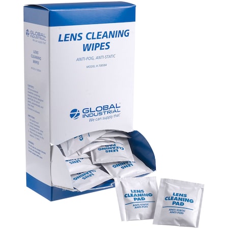 Global Industrial Lens Cleaning Wipes, 100PK 708584